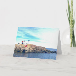 Nubble Lighthouse Photo Blank Greeting Card
