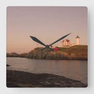 Nubble Lighthouse Square Wall Clock