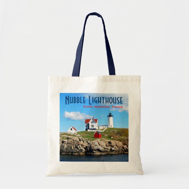 Nubble Lighthouse tote Bag (Front)