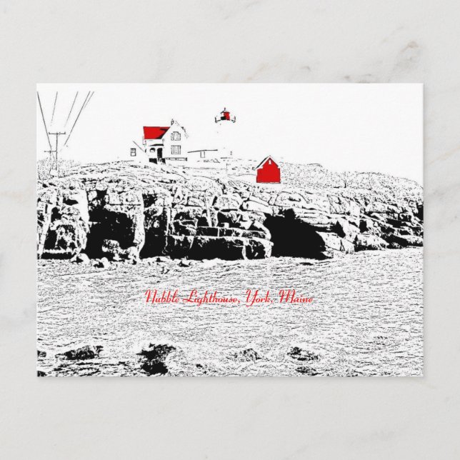 Nubble Lighthouse, York, Maine - Postcard (Front)