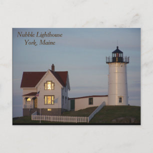 Nubble Lighthouse, York, Maine Postcard