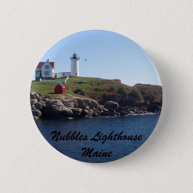 Nubbles Lighthouse-Maine 6 Cm Round Badge (Front)