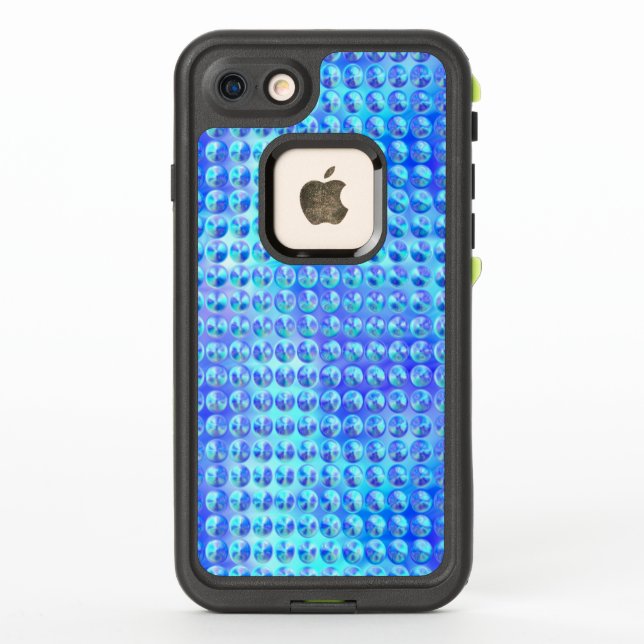 Nubby Blue Glass LifeProof iPhone Case (Back)