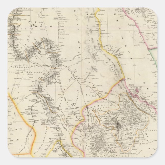 Nubia and Abyssinia Square Sticker (Front)