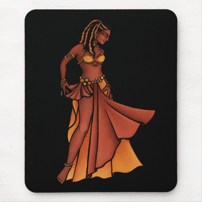 Nubian Belly Dancer Goddess  Mouse Pad (Front)