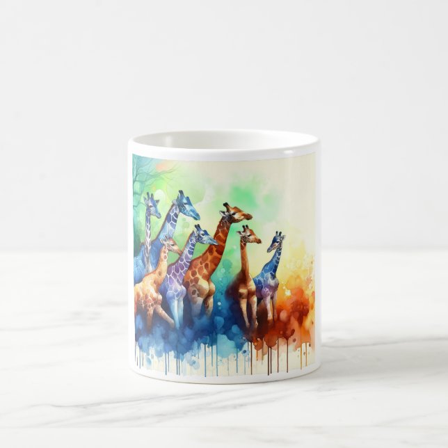 Nubian Giraffes AREF2202 - Watercolor Coffee Mug (Center)