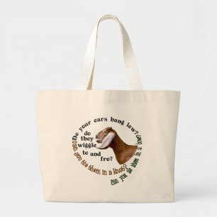 NUBIAN GOAT - DO YOUR EARS HANG LOW? LARGE TOTE BAG