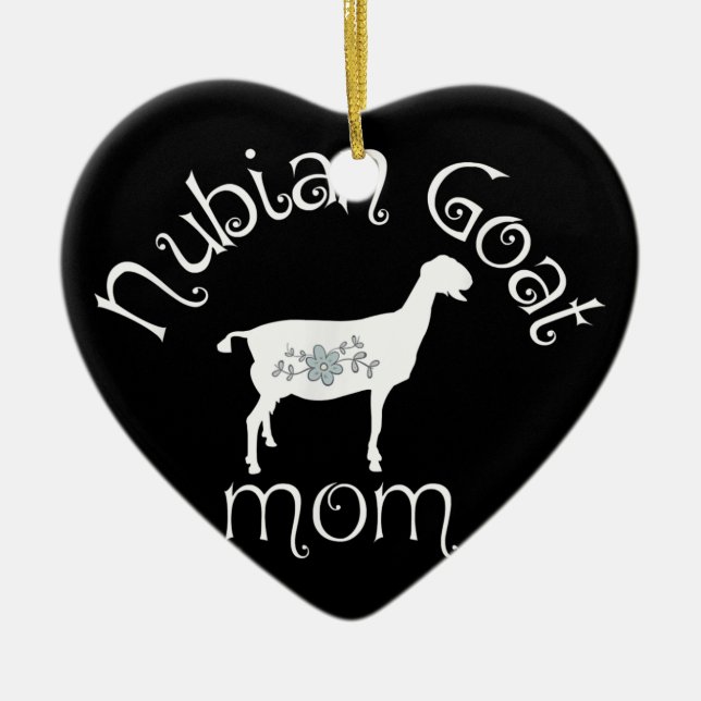 Nubian Goat Mum Gift Ceramic Ornament (Front)