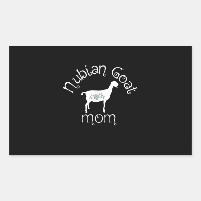 Nubian Goat Mum Gift Rectangular Sticker (Front)