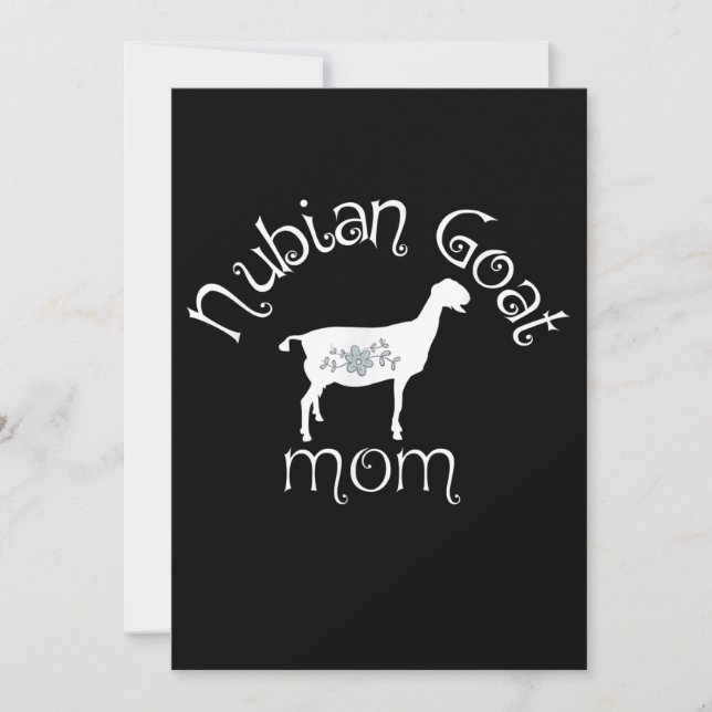 Nubian Goat Mum Gift Save The Date (Front)