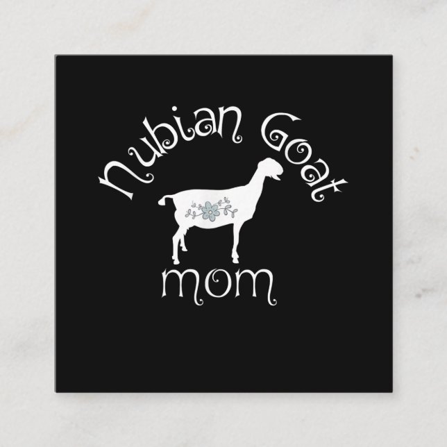 Nubian Goat Mum Gift Square Business Card (Front)