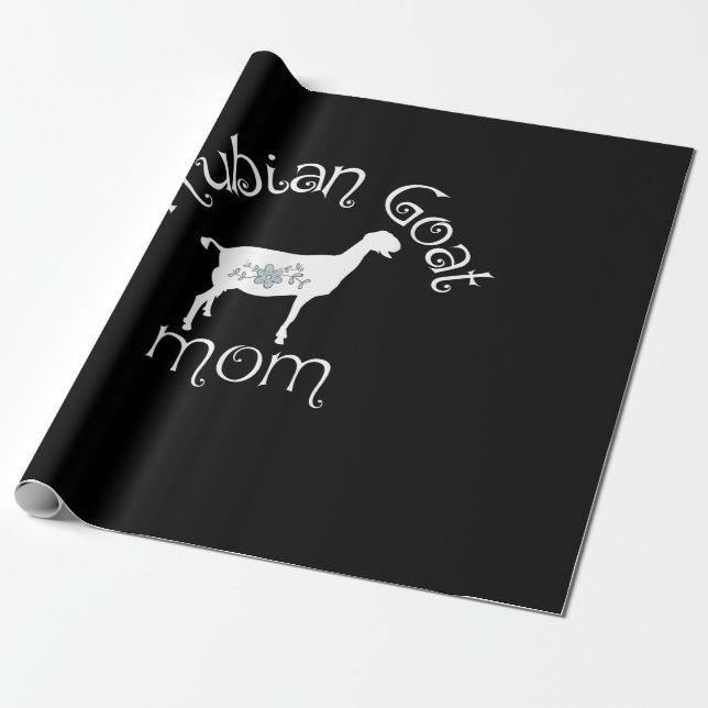 Nubian Goat Mum Gift Wrapping Paper (Unrolled)