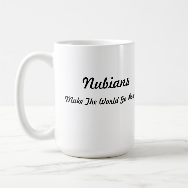 Nubian Head in Heart Coffee Mug (Left)