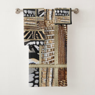 Nubian Majesty • Afrocentric Geometric Bath Towel