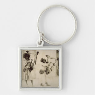 Nubian Musicians (sepia photo) Key Ring