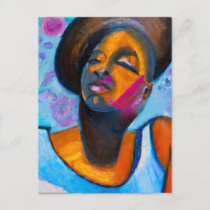 Nubian Princess Powerful Black Woman Art Postcard