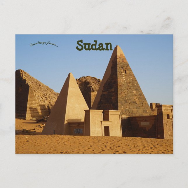 Nubian Pyramids Meroe Sudan Postcard (Front)