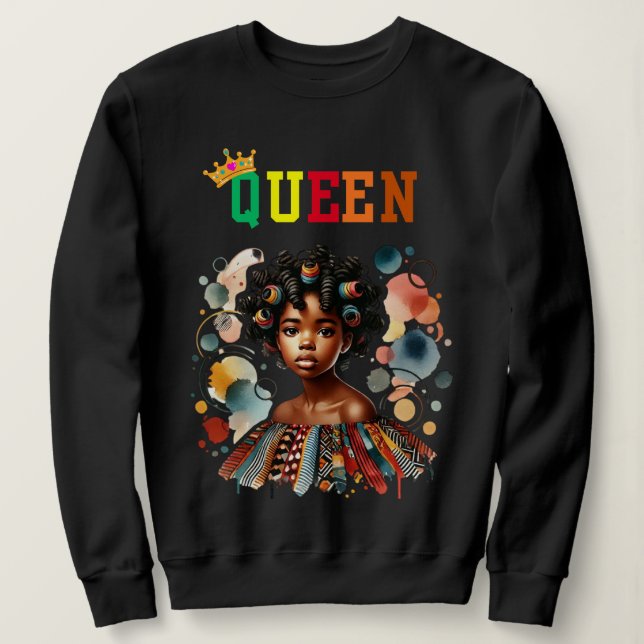 Nubian Queen: Believe Women's sweatshirt (Design Front)