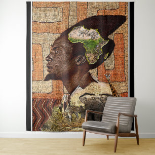 Nubian Religious Art Print  Tapestry