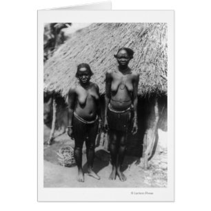 Nubian Women Standing in front of Hut