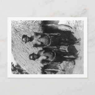 Nubian Women Standing in front of Hut Photograph Postcard