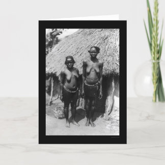 Nubian Women Sudan Hut 1920 Card
