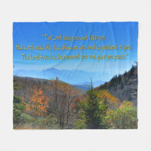 Nubmers 6:24-26 fleece blanket