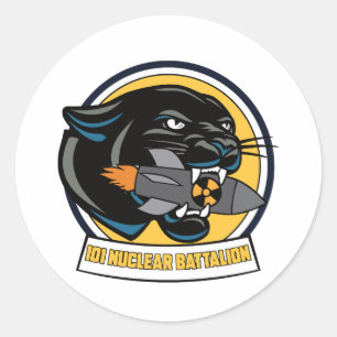 NUCLEAR BATTALION LOGO CLASSIC ROUND STICKER