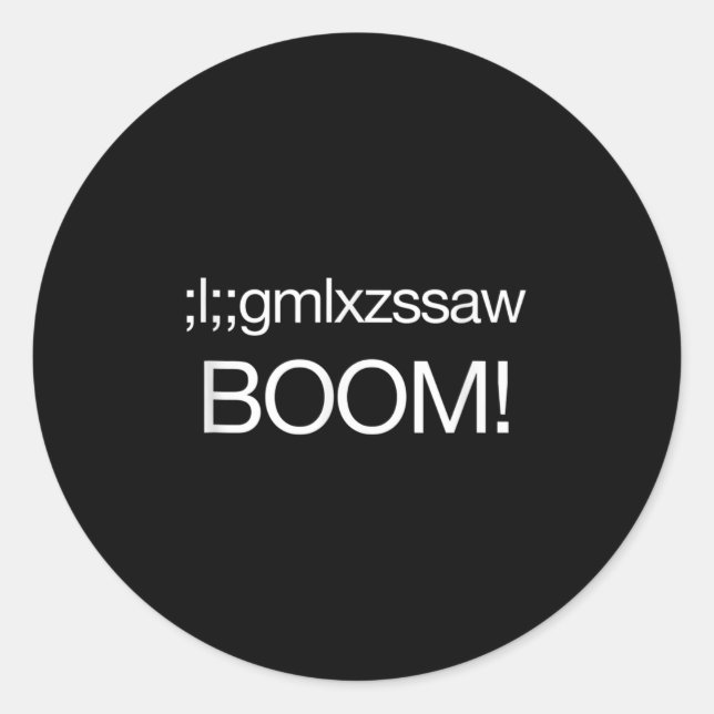Nuclear Bomb Us Strategic Command Funny Quote Kid  Classic Round Sticker (Front)