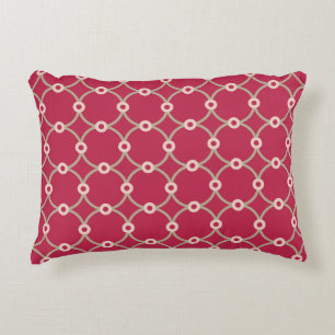 Nuclear Connectivity - magenta - seamless pattern Decorative Cushion