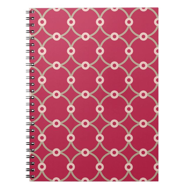 Nuclear Connectivity - magenta - seamless pattern Notebook (Front)