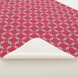 Nuclear Connectivity - magenta - seamless pattern. Sherpa Blanket