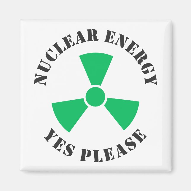 Nuclear Energy, Yes Please, Nuclear Power Coffee M Magnet (Front)