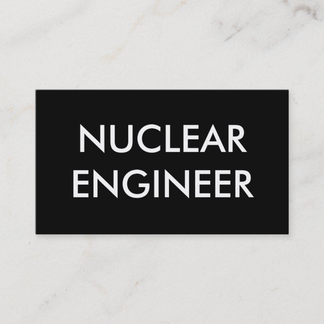 nuclear engineer business card (Front)