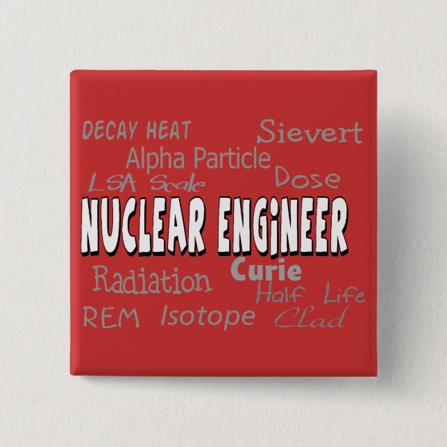 Nuclear Engineer Terminology Gifts 15 Cm Square Badge (Front)