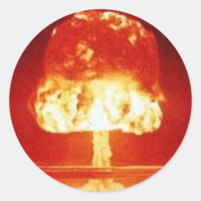 nuclear-explosion classic round sticker (Front)
