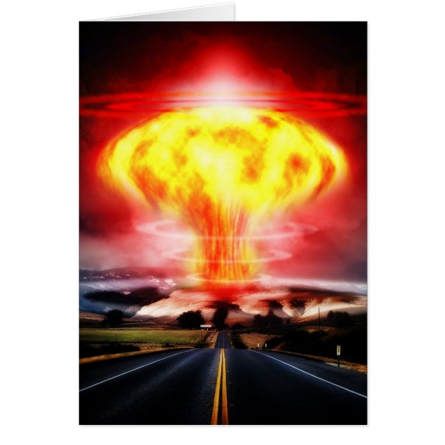 Nuclear explosion mushroom cloud illustration (Front)