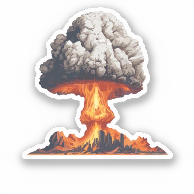 Nuclear Explosion with Mushroom (Front)