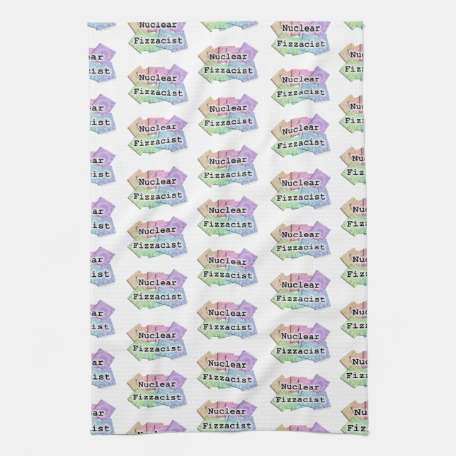 NUCLEAR FIZZACIST Kitchen, Bath, Bar TOWEL (Vertical)