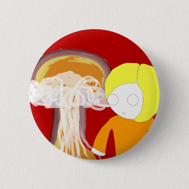 Nuclear Girl 6 Cm Round Badge (Front)