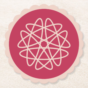 Nuclear Growth - magenta on rye. Paper Coaster
