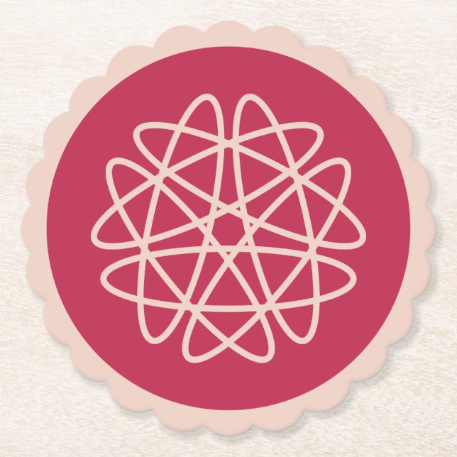 Nuclear Growth - magenta on rye.    Paper Coaster (Front)