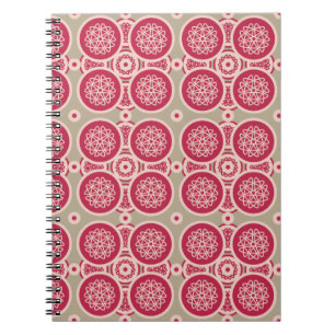 Nuclear Growth - magenta on rye - seamless pattern Notebook