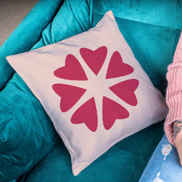 Nuclear Hearts - magenta red - image. Cushion