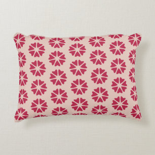 Nuclear Hearts - magenta red - seamless pattern. Decorative Cushion