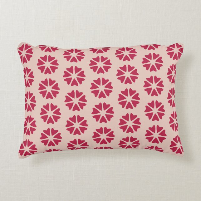 Nuclear Hearts - magenta red - seamless pattern. Decorative Cushion (Front)