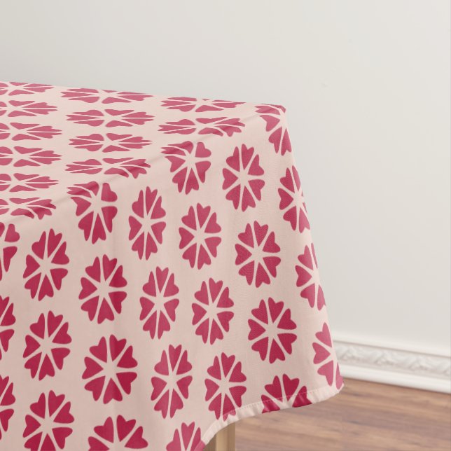Nuclear Hearts - magenta red - seamless pattern. Tablecloth (In Situ)