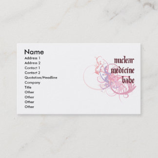 Nuclear Medicine Babe Business Card