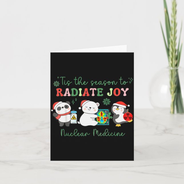 Nuclear Medicine Tech Christmas Holiday Radiology  Card (Front)