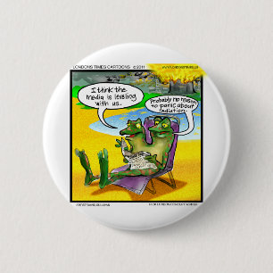 Nuclear Neighbours (Twin Frogs) Funny Gifts & Card 6 Cm Round Badge